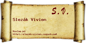 Slezák Vivien névjegykártya